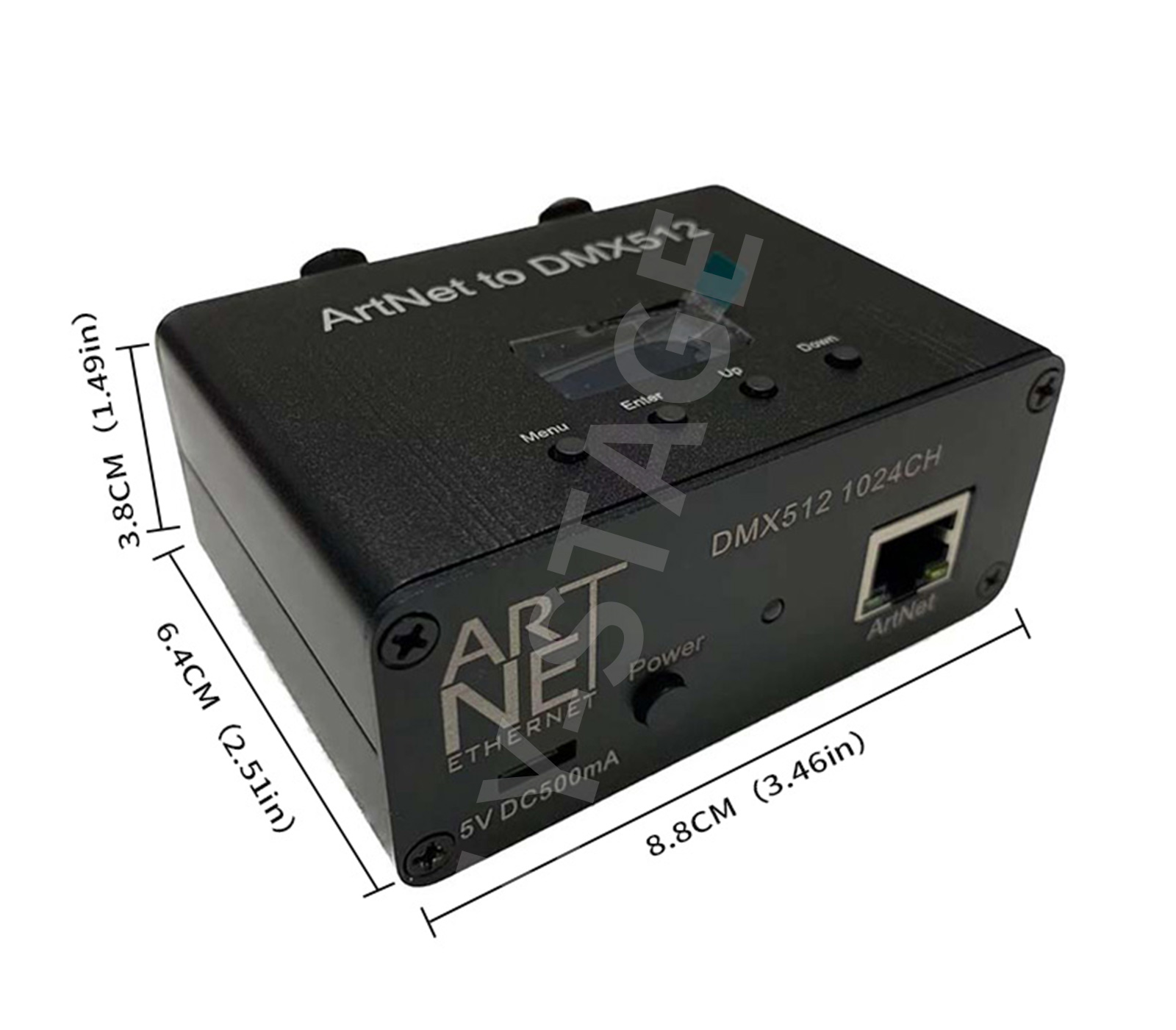 ArtNet DMX 512 Ethernet-Beleuchtungscontroller-Schnittstelle 2 Universe 1024CH LONGYING