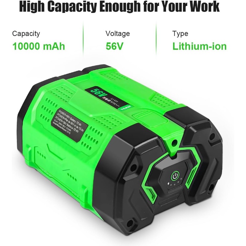 56V 10.0Ah Replacement for 56V Battery Compatible with  56V Lithium Battery BA2800 BA2800T BA4200