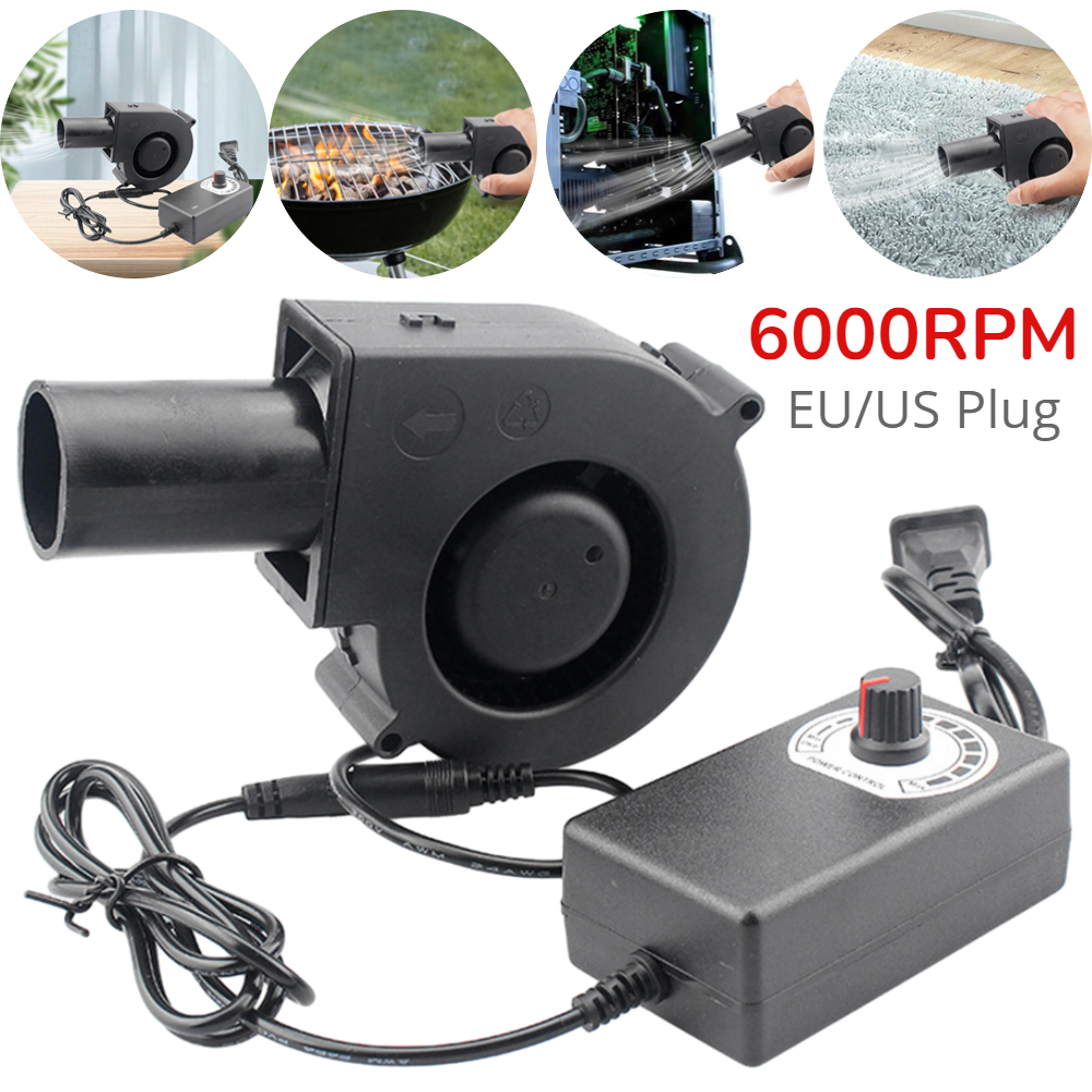 6000 U/min Grill gebläse 15W Luft gebläse Schmelz metall ventilator mit variablem Drehzahl regler Grill ventilator für Camping kocher Koch ventilatoren