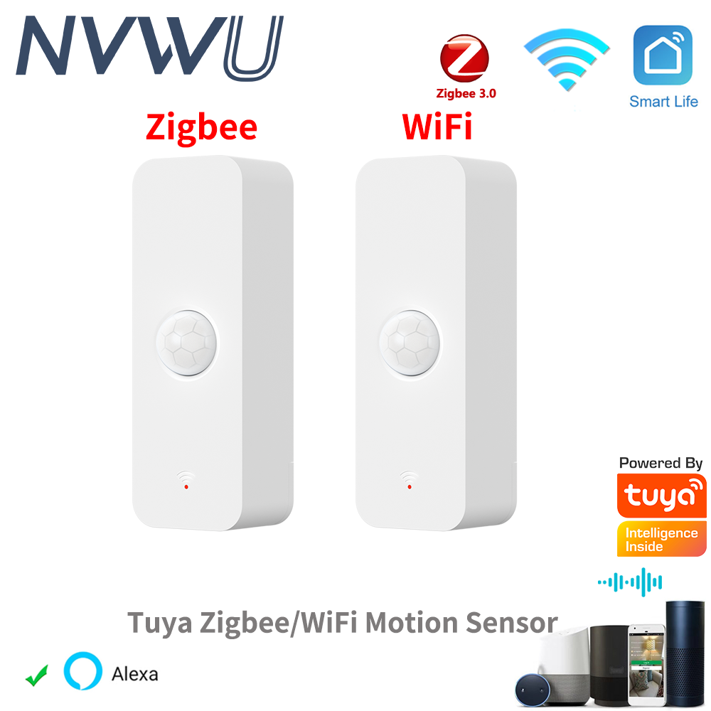 Tuya WiFi Zigbee PIR Датчик Движения Умный Дом Инфракрасный Детектор Человеческого Тела Alexa Совместимый Домашняя Безопаснос...