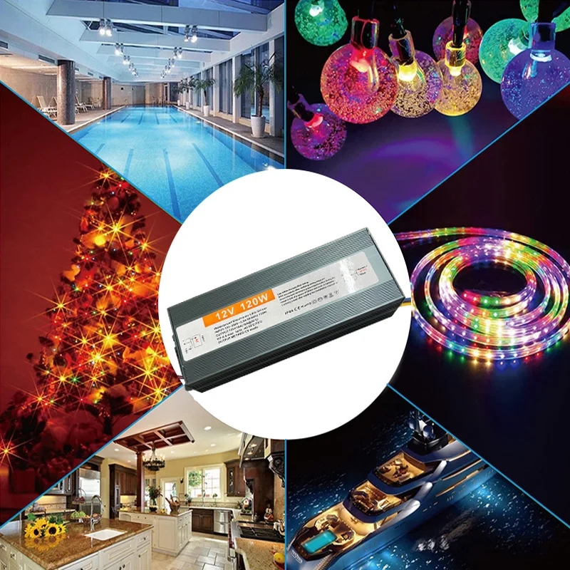 Wasserdichtes Netzteil IP67 Beleuchtungstransformator AC110V ~ 220V zu DC 12V 24V LED-Treiber 10W 20W 50W 100W 400W Außenadapter