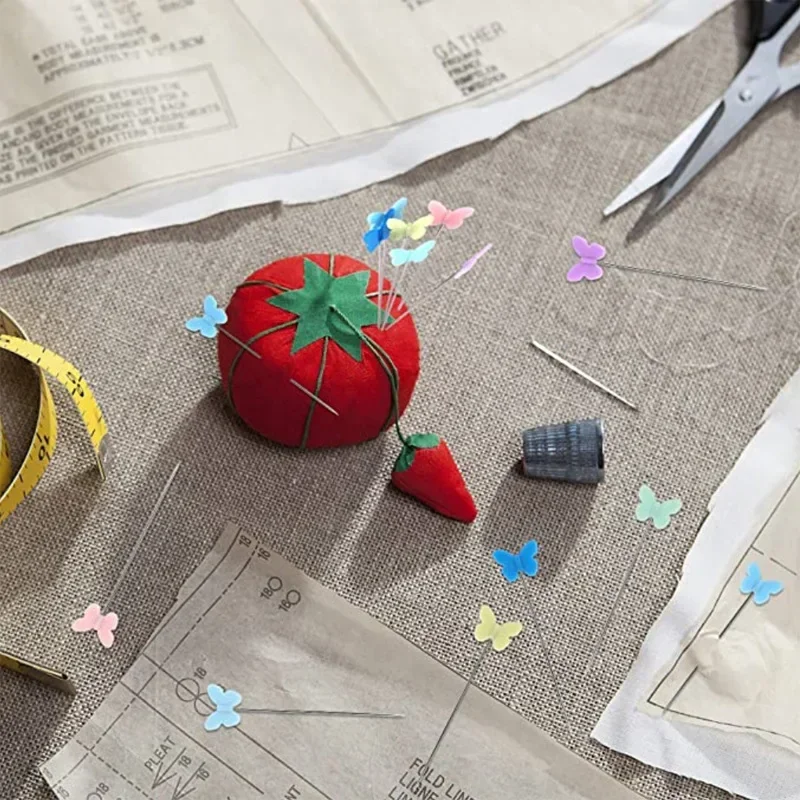 100 Stück Schneidernadeln Stickerei Patchwork Pins Zubehör Werkzeuge Nähnadel DIY Nähzubehör Edelstahl 5BB5704