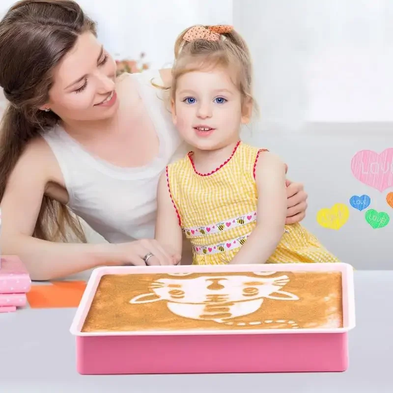 DIY ความคิดสร้างสรรค์ตารางทราย Art Drawing กล่องไฟสําหรับเด็ก Mini Tabletop Lightbox พร้อม LED สําหรับศิลปะทรายวันหยุดคริสต์มาสคริสต์มาสของขวัญ