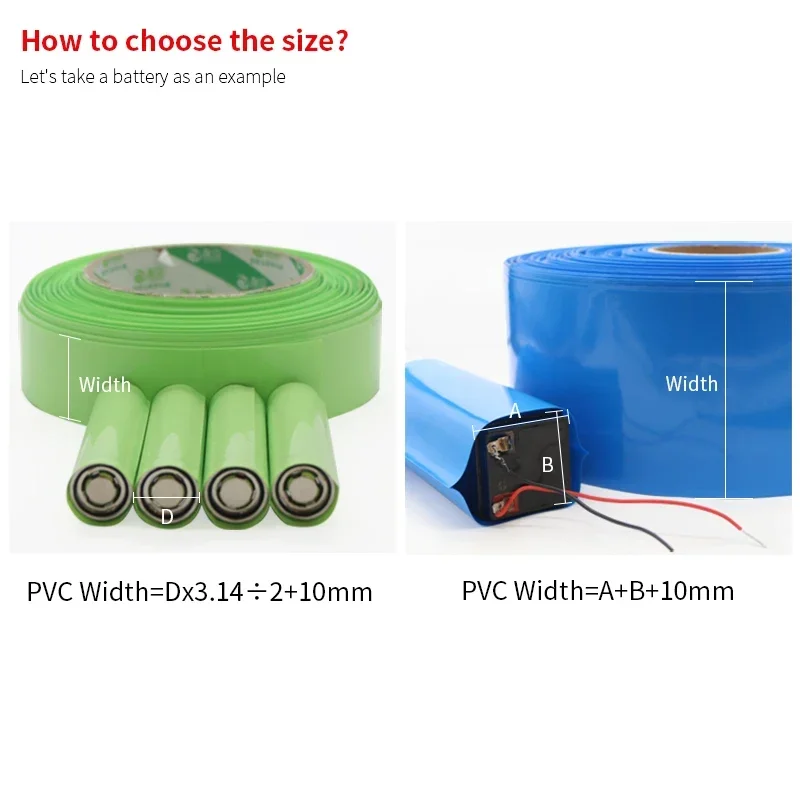 18650 Pin Lipo PVC Nhiệt Ống Gói Rộng 17Mm ~ 80Mm Cách Nhiệt Phim Bọc Lithium Ốp Lưng Dây Cáp màu Xanh Dương Họa