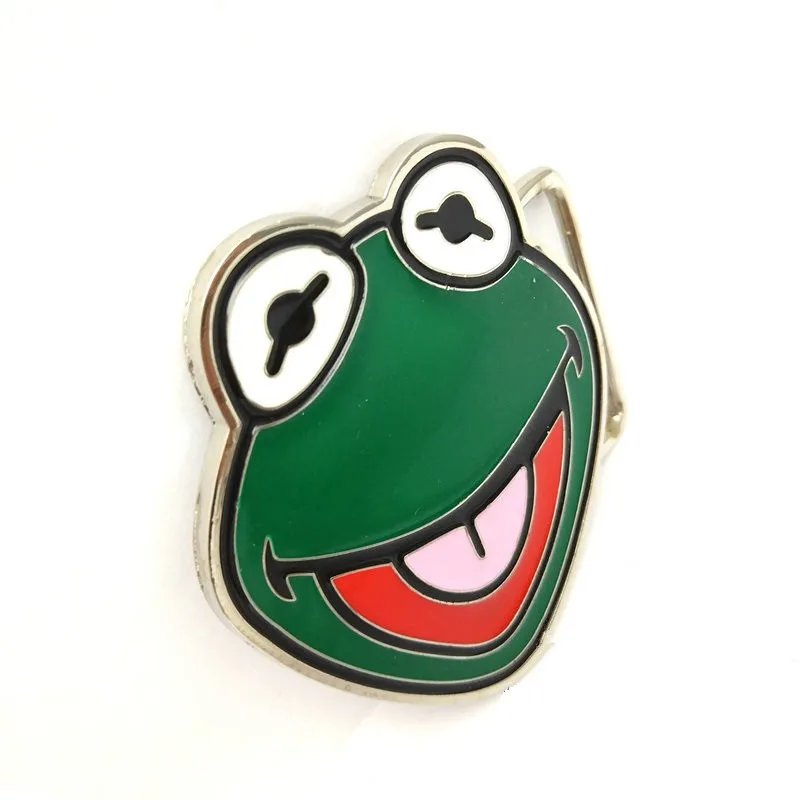 Nueva hebilla de cinturón de rana con personaje de dibujos animados