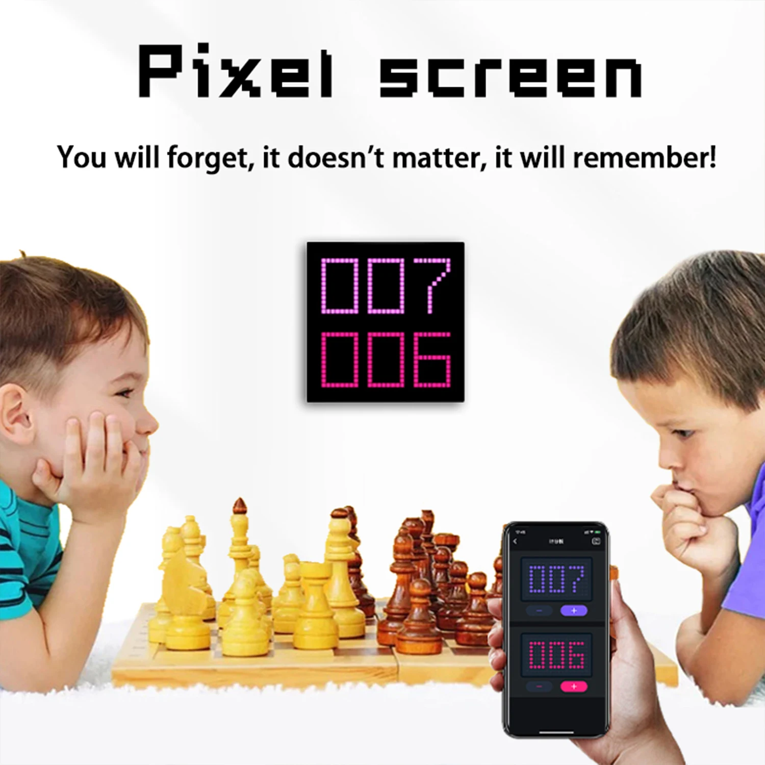 Pantalla LED de píxeles, Control por aplicación, luz nocturna programable, animación de patrón de texto DIY para decoración del hogar, dormitorio, sala de juegos, Bar