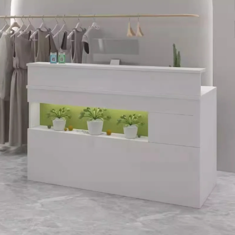 Banco reception per feste Mobili per centro bellezza Leggio di lusso Atelier Receptionist bancone Mostrador Reception Store Salon