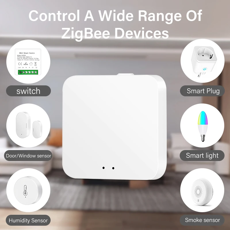 Hub DE ENLACE multimodo Tuya ZigBee, puente WiFi, Bluetooth, malla, Control remoto, funciona con Alexa y Google Home