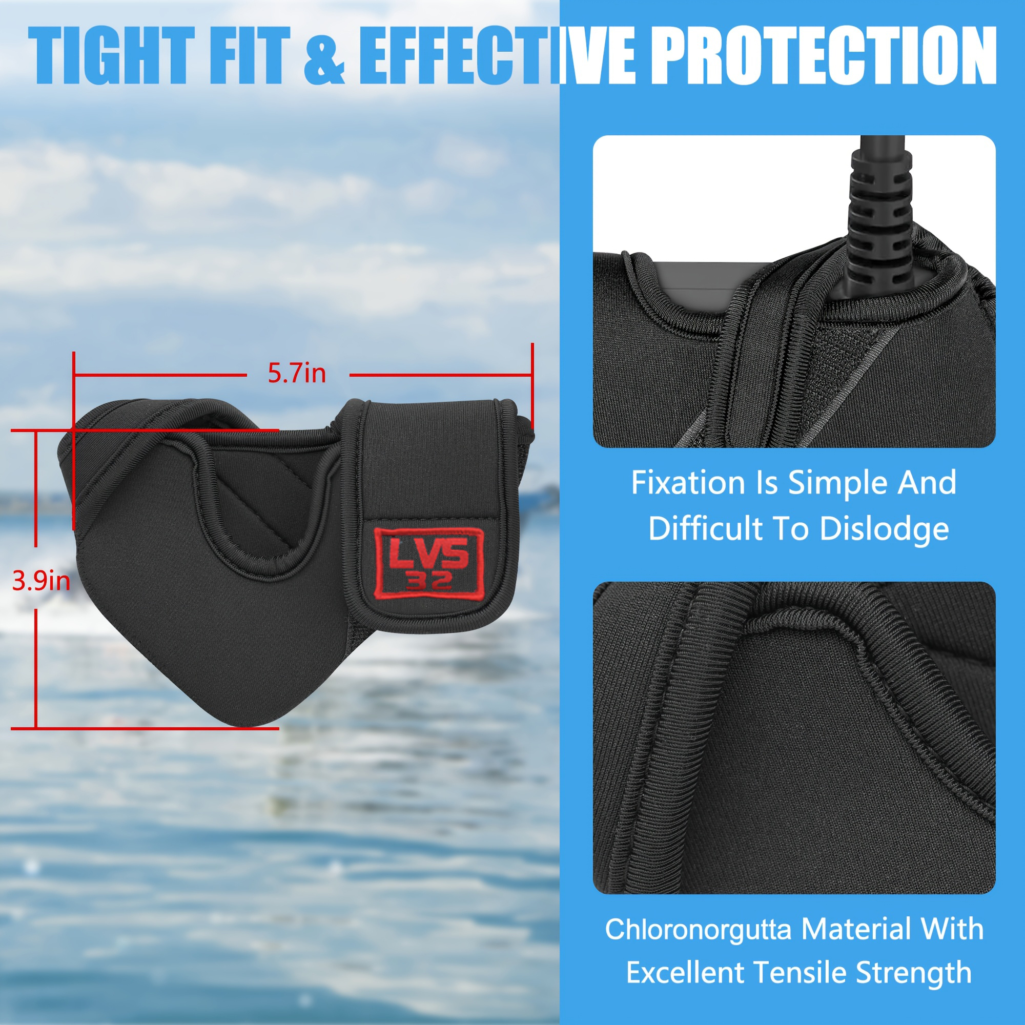 Capa para transdutor de sonar Garmin – Capa HD à prova de choque para pesca/barco, protetor de cloroprene de ajuste personalizado