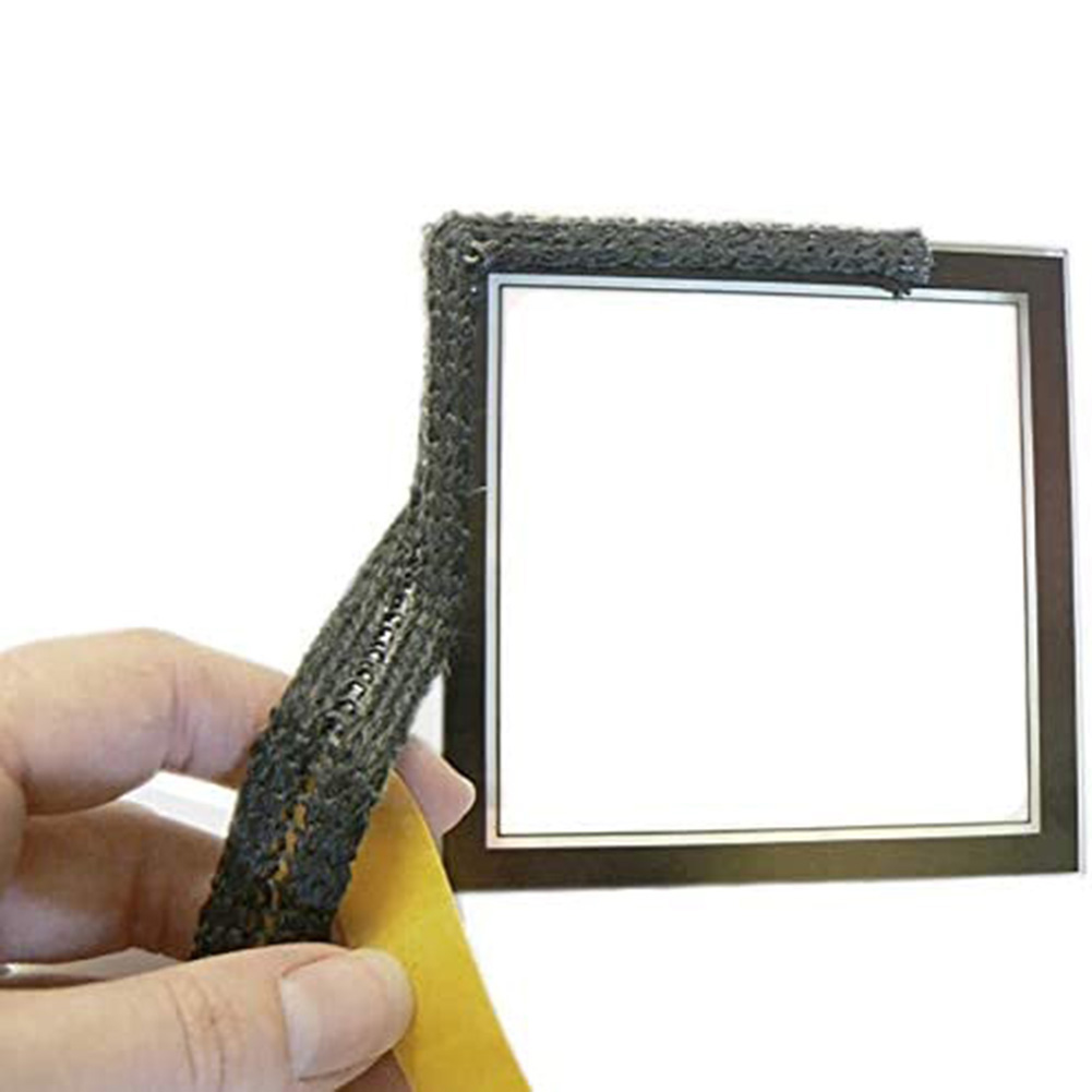Corda de fogão plana preta, 18/20/25mm x 2m, autoadesiva, vedação de fibra de vidro, corda de fogo, porta de lareira, vedação, cabo de substituição