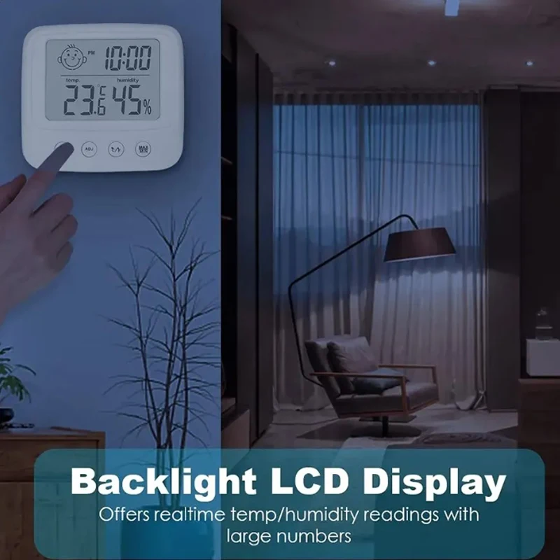 Neue LCD Digital Temperatur Baby Zimmer Feuchtigkeit Meter Hintergrundbeleuchtung Hause Innen Elektronische Hygrometer Thermometer Wetter Station