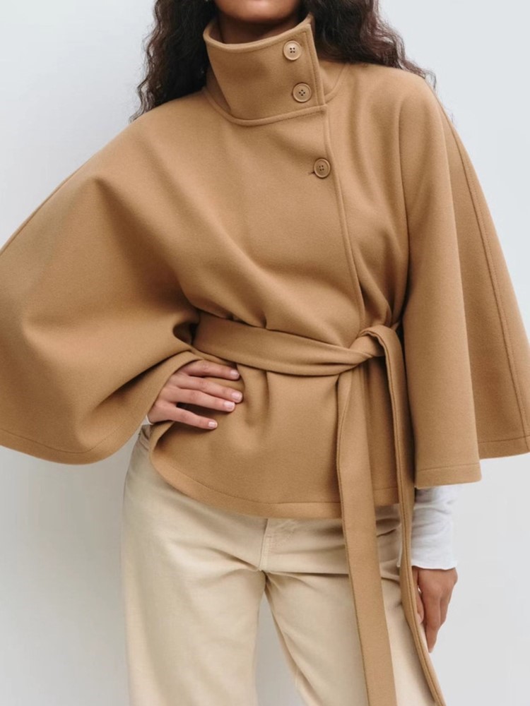 Повседневные пальто Y2K, женские осенне-зимние новые модные однотонные плащи с воротником-стойкой и пуговицами, ветровка, куртка, женская одежда