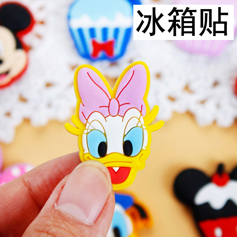 Disney Mickey Minnie Silicone Fridge Magnet Home Decore Mini Refrigerator Home Decoration Sticker Magnets For Fridge Souvenir