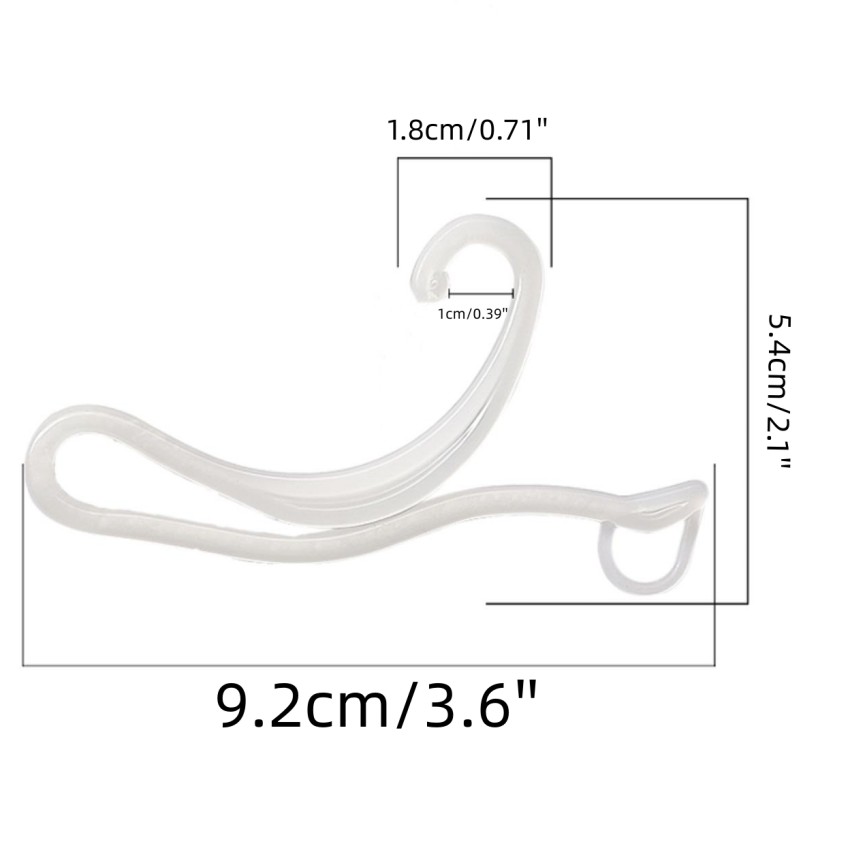 500개 플라스틱 양말 포장 가방 디스플레이 걸이 후크 Z 모양의 의류 액세서리