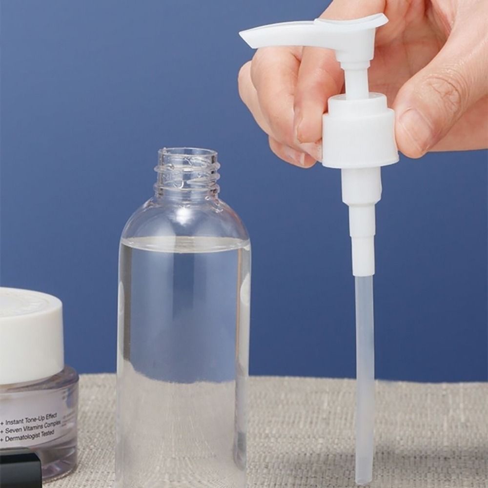 Botella de loción sin aire transparente para viaje, espray portátil para muestras cosméticas, contenedor rellenable, 50ml/100ml