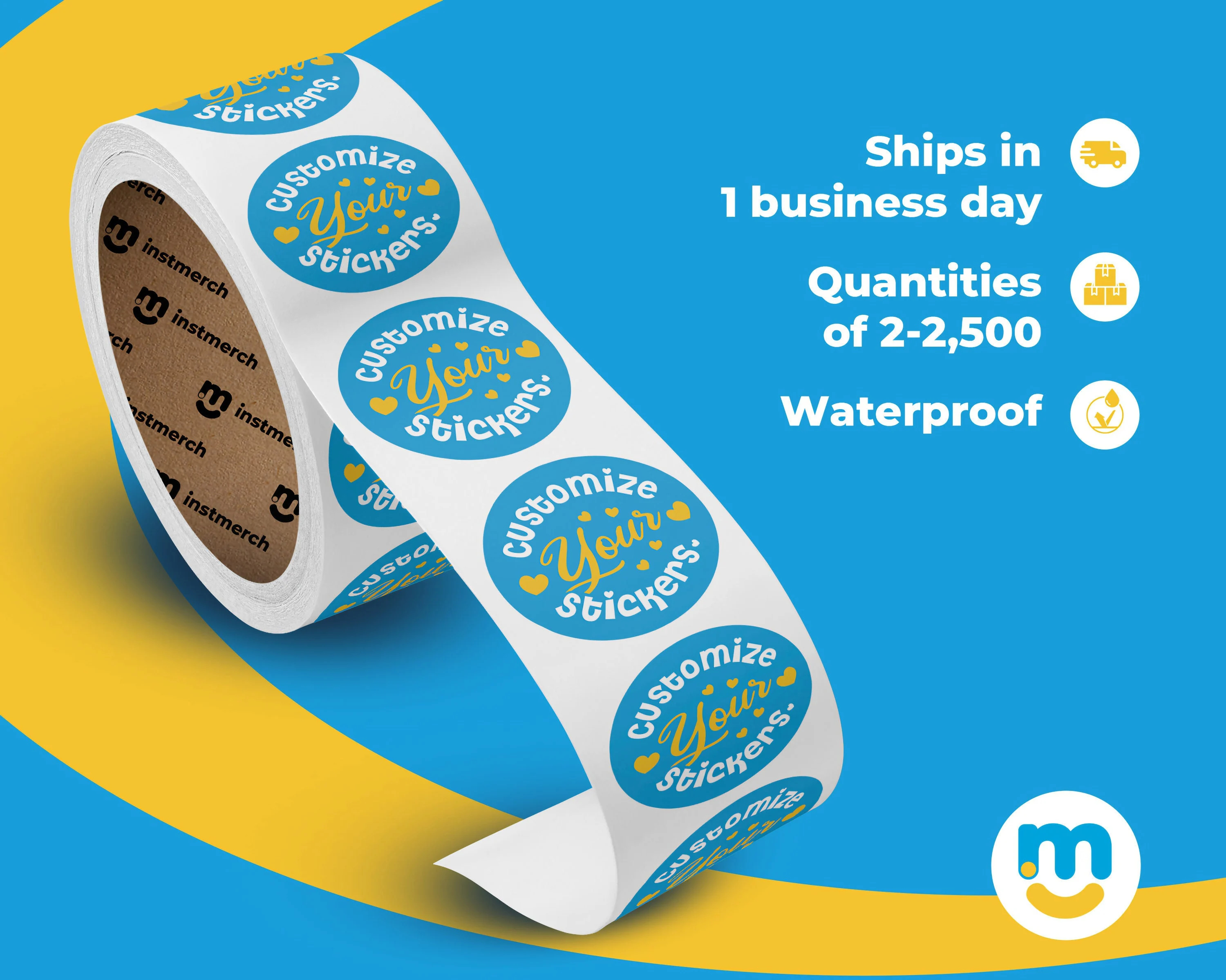 500–1000 Stück individuelle Etiketten auf Rolle, personalisierte individuelle Aufkleber für Geschäftslogos, individuelle Produktetiketten, Aufkleber, wasserfest