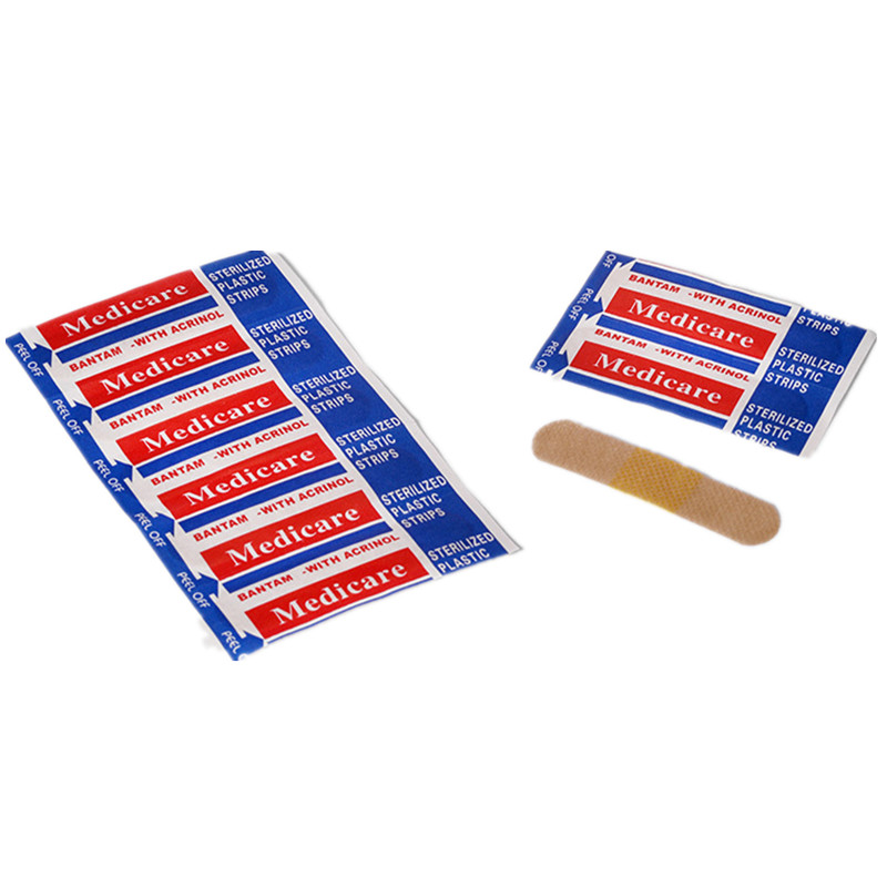 100Pcs ผ้าพันแผลเอดส์กันน้ำ Breathable เบาะกาวพลาสเตอร์แผล Hemostasis สติกเกอร์ Band First Aid