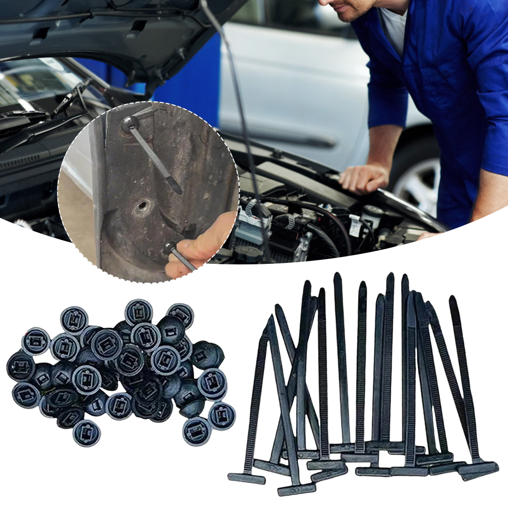 Nylon Cable Zip Ties Self-Locking Universal Cable Tie Buckle for Fenders Engine Guards & DIY Fixing