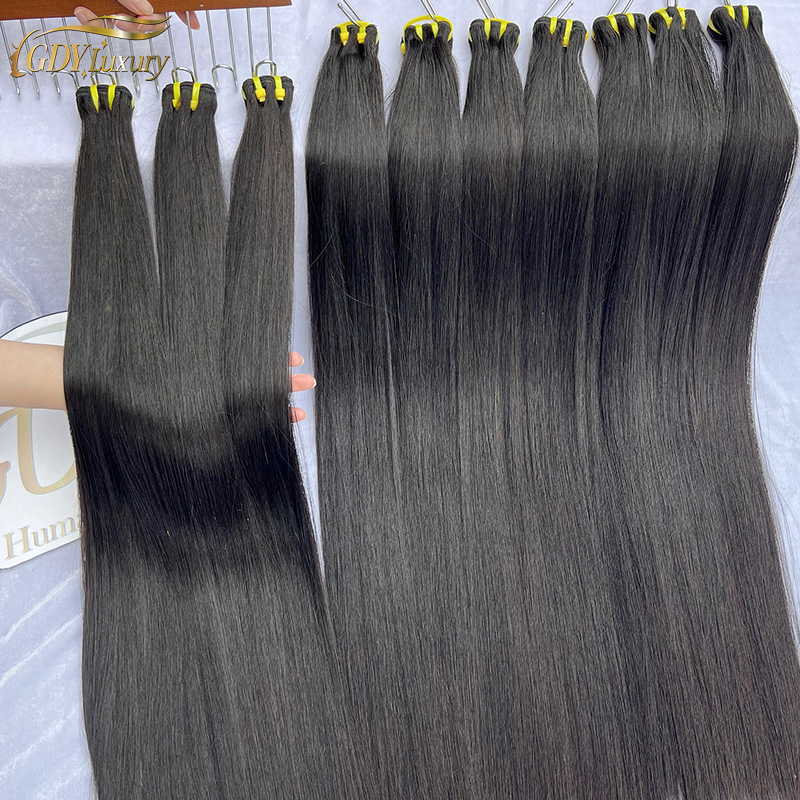 12A ベトナム生毛バンドル ストレート バンドル 100% 人毛 # 1B ナチュラル ブラック ストレート 未処理ヘアエクステンション ティサージュ