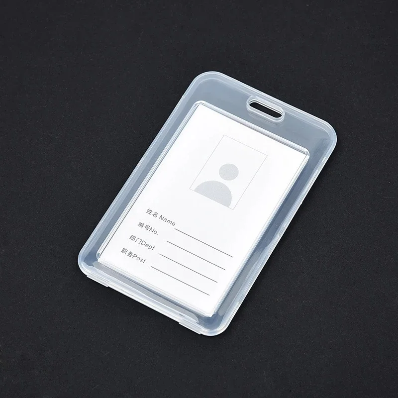 1-10 Uds. Funda transparente impermeable para tarjetas, funda rígida de plástico para tarjetas de autobús, tarjetas de crédito comerciales, funda protectora para tarjetas de identificación bancaria