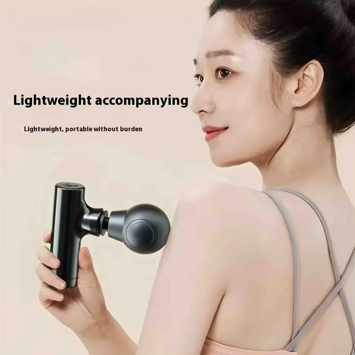 Mini massagem massagem tela lcd 6 cabeças arma massageador muscular portátil elétrica fáscia arma para pescoço pé corpo fáscia arma