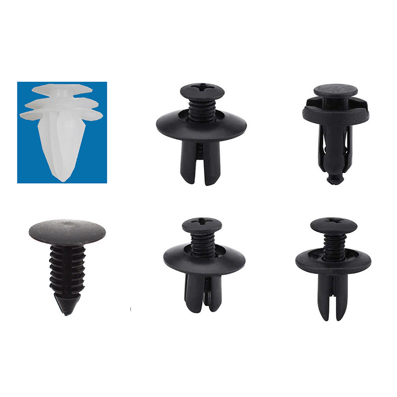 100Pcs Auto Kunststoff Clips Verschluss Schrauben Körper Push Retainer Pin Niet Stoßstange Panel Innen Dekoration Gemischt Auto Zubehör