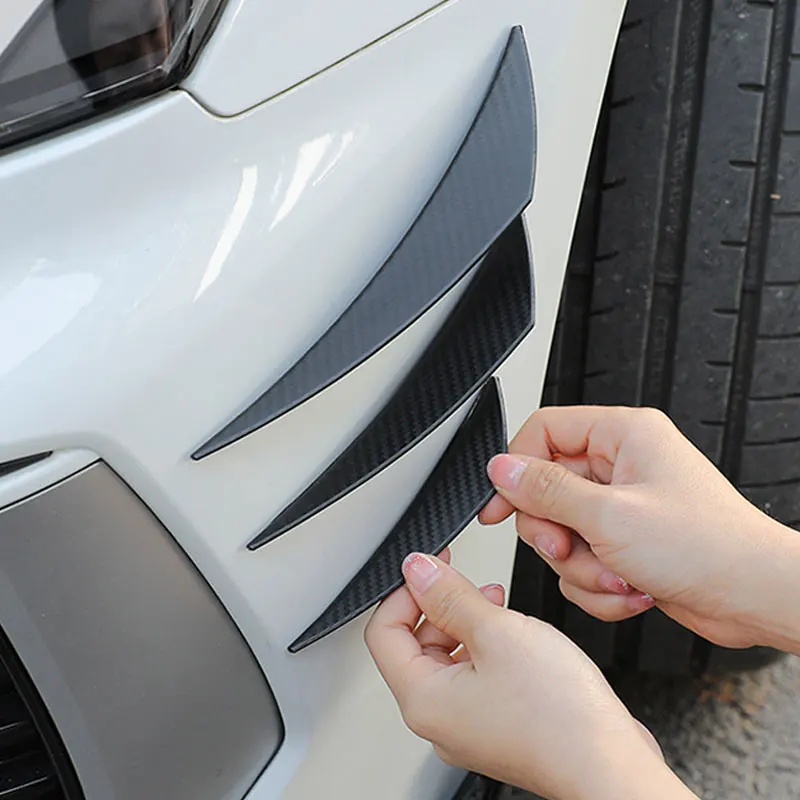 SEAMETAL 6 stks/set Universele Voorbumper Lip Diffuser Splitter Vinnen Body Spoiler Auto Tuning Canards Valentie Kin Auto Decoratie