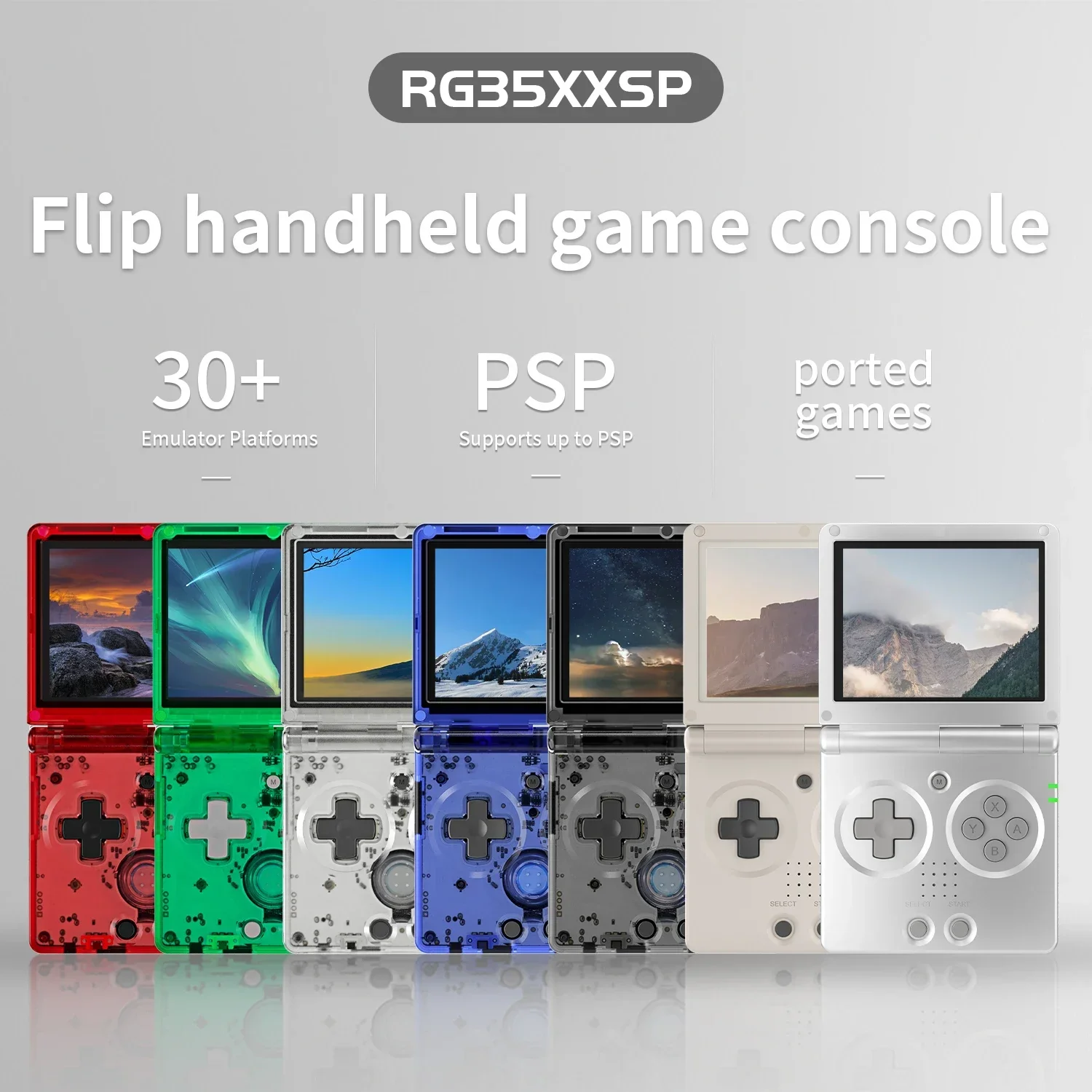 Anbernic rg35xxsp flip console de jogos 3.5 ''tela ips mini saída hdmi wifi bluetooth 4.2 e-book linux console de vídeo player presentes