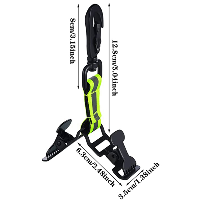 B34B-4 Pcs Firefighter Glove Strap Safety Glove Holder Accessories For Firefighter Police Rescue Work Glove Belt Clips