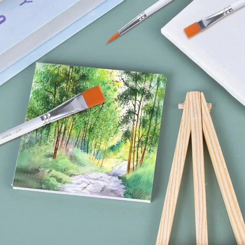 5PCS Canvases To Paint Minis Canvases Package To Paint White Canvas for Painting Stretched Blank Sandpieces To Paint HB01