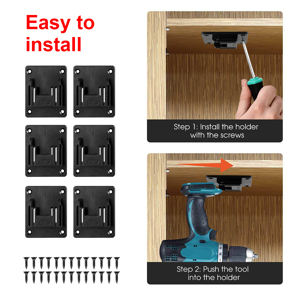 6 Gói Dụng Cụ Dock Gắn Giá Đựng Đồ Cho Makita/Bosch 18V Cố Định Thiết Bị Dụng Cụ Máy Lưu Trữ chân Đế Khe Cắm