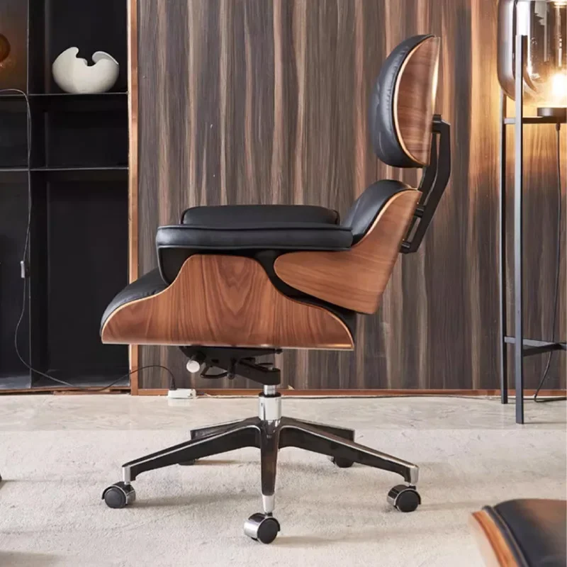 Silla de oficina con diseño de ruedas silenciosas, Soporte Lumbar para la espalda, trabajo moderno, cómoda