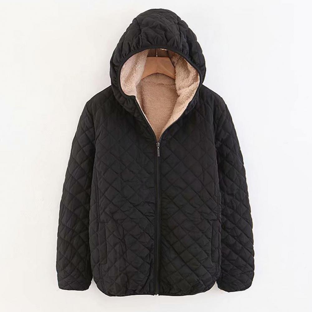 Chaqueta de mujer Parkas cálidas de lana de cordero chaquetas de invierno nueva edición coreana de longitud media con capucha más abrigo de algodón polar