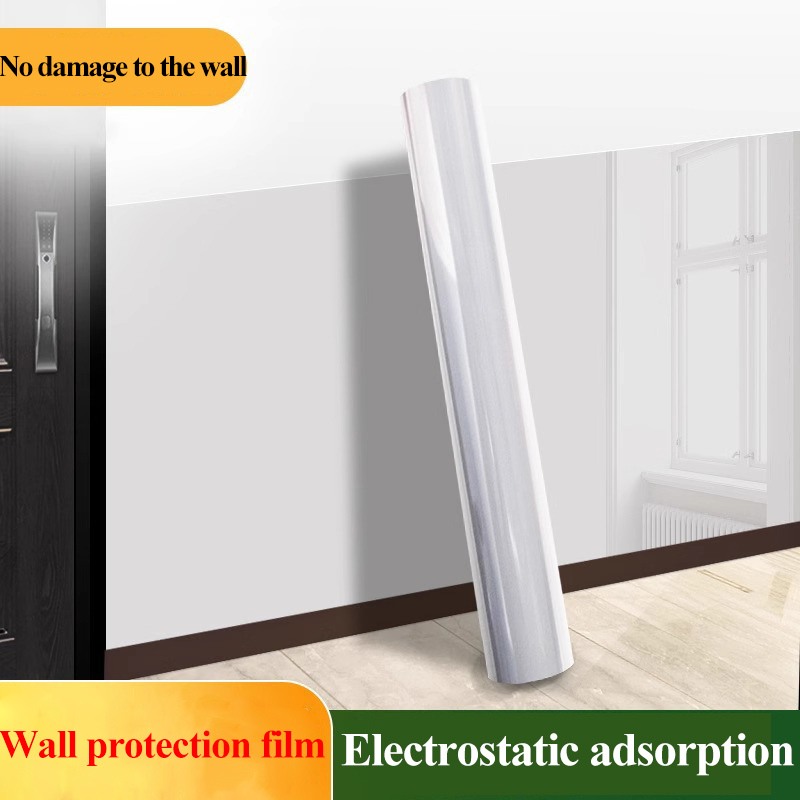 Película de protección de pared electrostática transparente, pegatinas antiaceite y de alta temperatura para sala de estar, habitación de niños, hogar, cocina