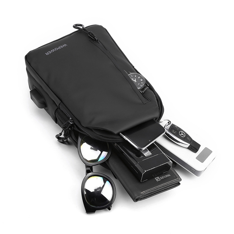 Bolsa crossbody elegante, grande capacidade, à prova d'água, leve, lazer, macia, confortável, masculina, bolsa de ombro único