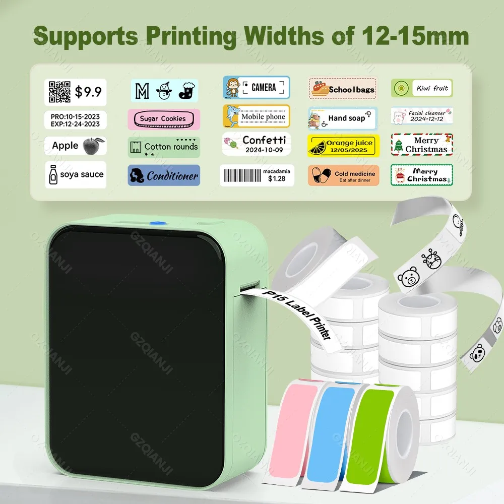 Marklife P15 Draadloze Bluetooth Labelprinter Draagbare Thermische Printer Vergelijkbaar als D11 D110 D101 Label Machine Mini Label Maker