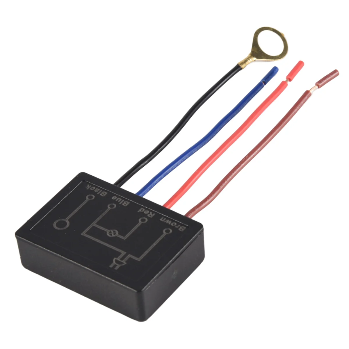ABFA Interruptor de lâmpada de toque 2 pacotes, módulo de controle de lâmpada de toque para LED regulável, lâmpadas, kit de substituição de interruptor de lâmpada com tampas de fiação