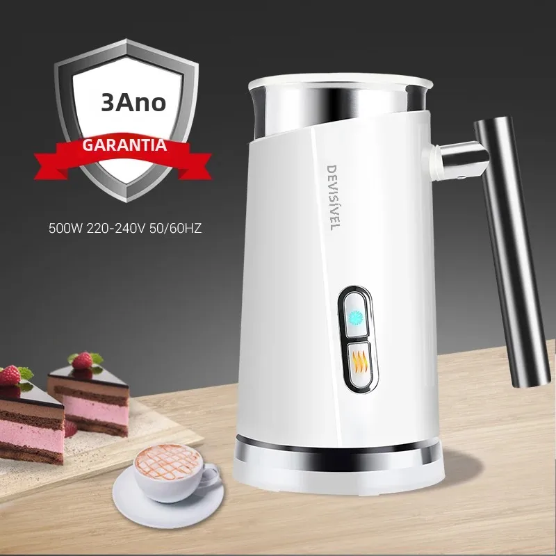 DEVISIB 3 in 1 Elétrica Leite Frother 300ml Máquina Automática de Espuma Quente e Fria para Café Latte Cappuccino Macchiato Chocolate Quente