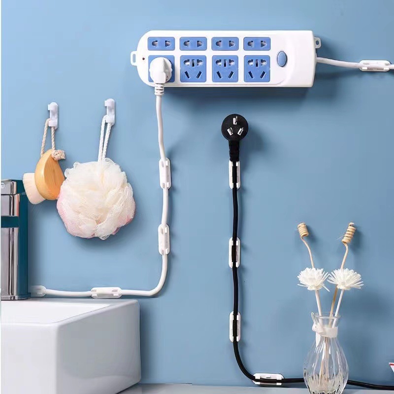 20/50 個調整可能なケーブル管理クリップ粘着粘着ワイヤークリップコードホルダーテレビ PC ケーブルデスク壁ホームオフィス