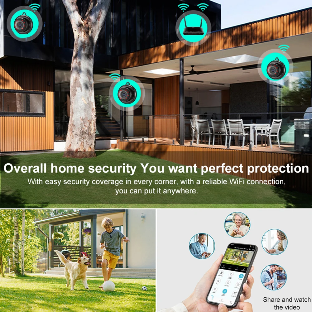 1080P WiFi Camera HD Infrared Night Vision Camera Home Security Remote Monitoring Camera Intelligent Detection Outdoor 2025 NEW