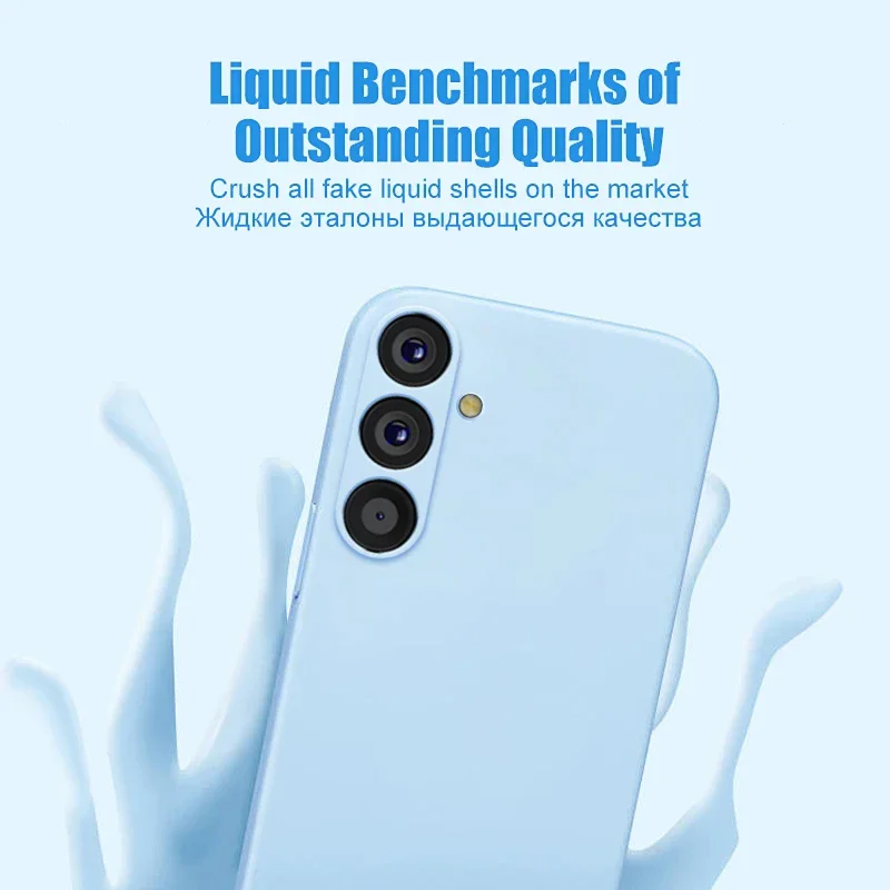 Funda protectora de cámara para teléfono Samsung Galaxy A05 A15 A25 A35 A55 5G, funda de silicona líquida para parejas A 15 4G A55 A25 Global