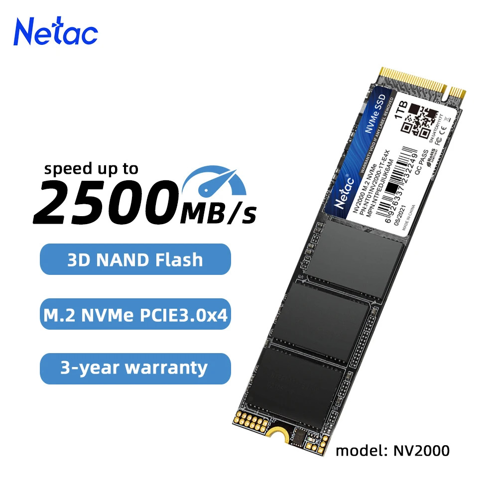 Netac NVMe SSD 1Tb M2 SSD 512GB M2 NVME SSD 256GB Đĩa Cứng M.2 2280 PCIe bên Trong Ổ Cứng Thể Rắn Cho Laptop