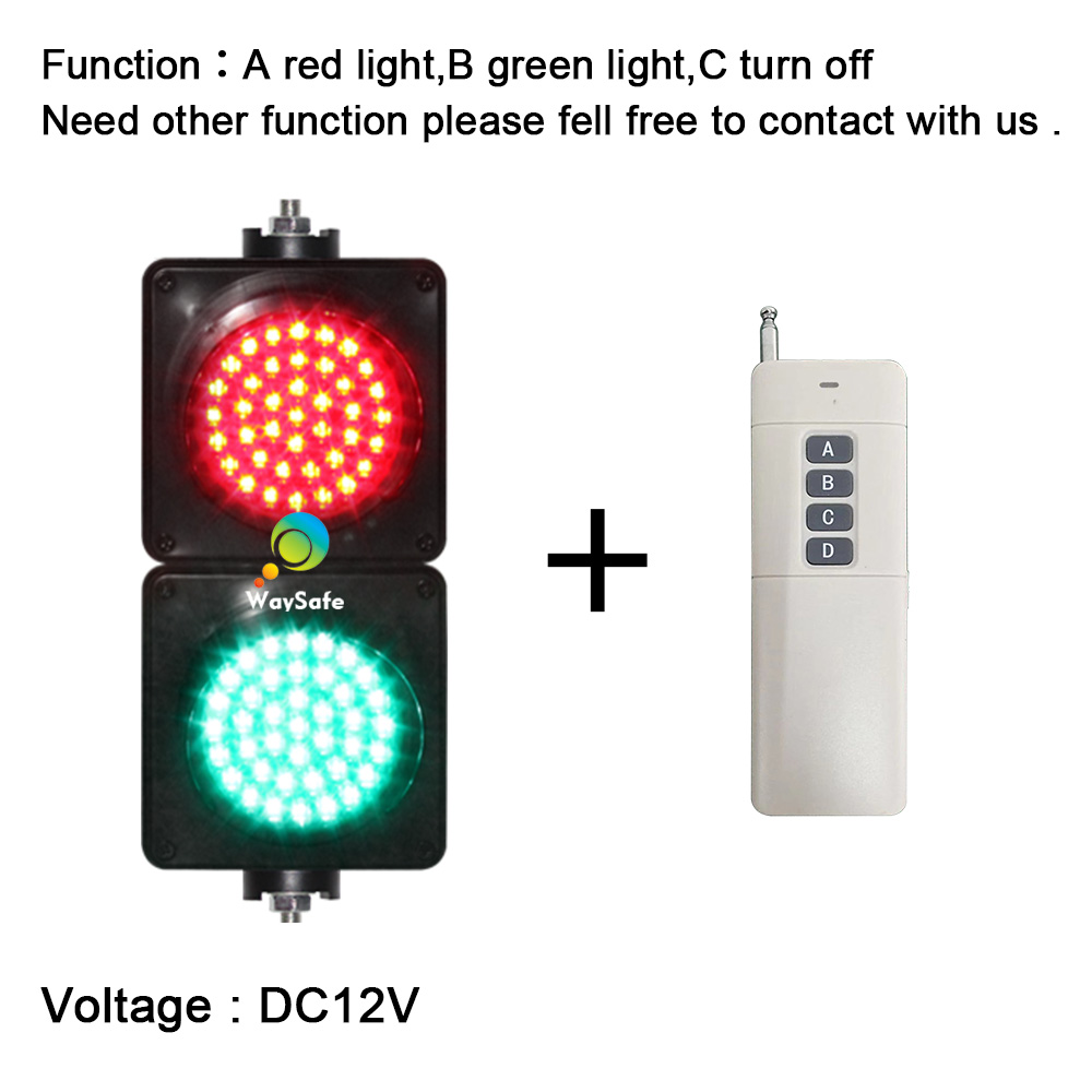 Remote Control Traffic Signal 100mm Red Green Colored lens for Parking Lots And Warehouse New Design Parking Management System