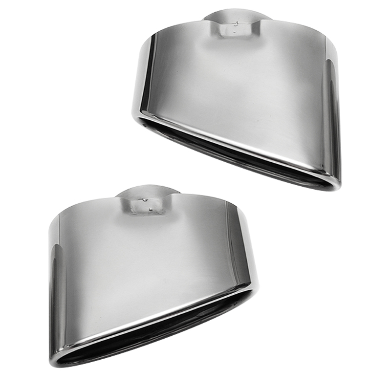 2 pçs de aço inoxidável cromo escape duplo tubo cauda silenciador ponta para bmw x5 e70 2000 2001 2002 2003 2004 2005 2006 2007 a 2016