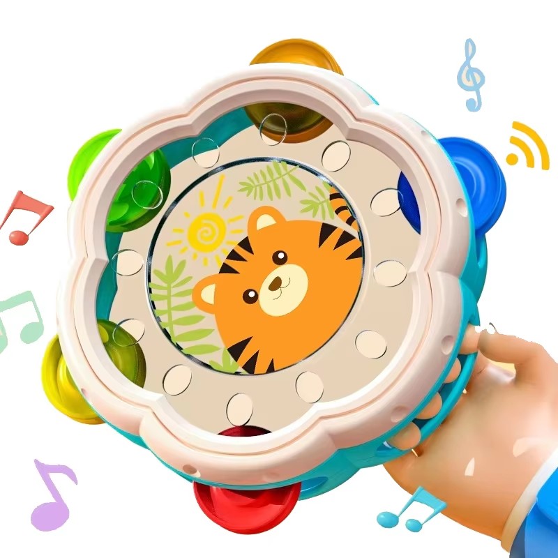 Детские игрушки От 0 до 12 месяцев, музыкальные инструменты для детей, интерактивные музыкальные игрушки Монтессори, развивающие детские ручные барабаны, встряхивающие погремушки