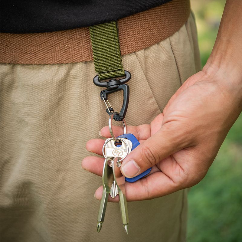 Outdoor 360 Rotate Nylon Carabiner Key Hook MOLLE Webbing Buckle Belt Buckle Hanging Camping Climbing Backpack Accessories