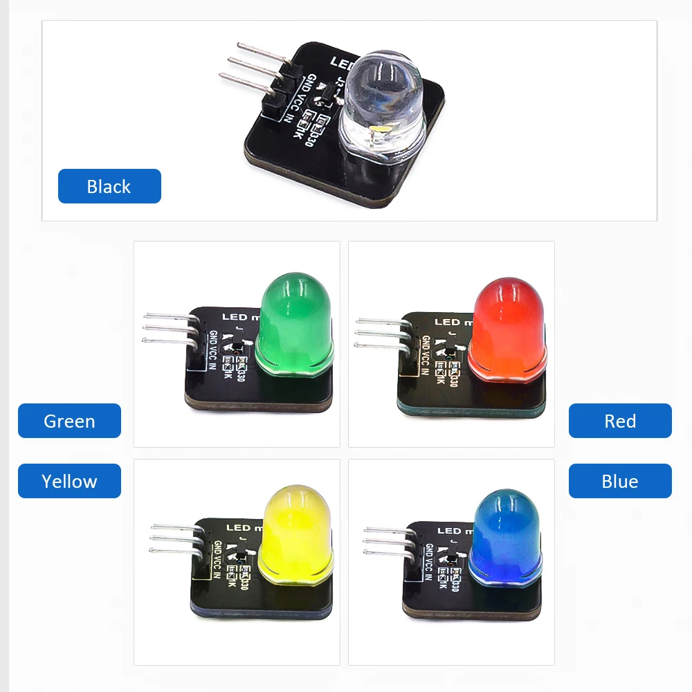 DC 3.3V-5V 10Mm Đèn Mô Đun Đèn Led Cảm Ứng Đèn LED Chỉ Báo Đèn Ống mô Đun Cho Arduino