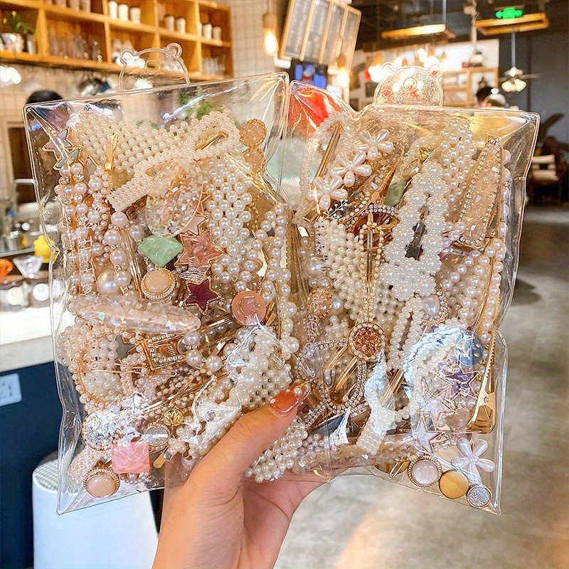 10 unids/set de accesorios para el cabello a la moda para mujer, pinzas para el cabello de resina de alta calidad, adecuadas para uso diario en vacaciones, joyería para niña, pinza para el cabello