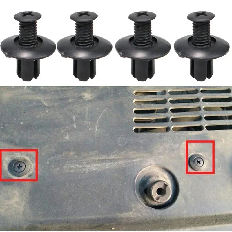 8 mm kunststof klinknagels bevestigingsmiddelen voor autobumperspatbord, zwarte clips voor Toyota, Nissan, Kia, Yamaha