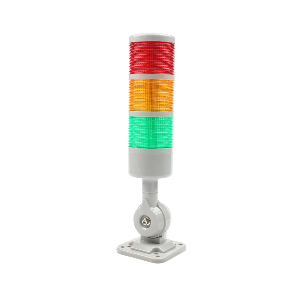 3ชั้นหมุนได้180 Stack Lightไฟเตือนสีแดงอุตสาหกรรมสำหรับเครื่องCNC DC 24V 12V AC220V 110Vคงที่กระพริบไฟLED